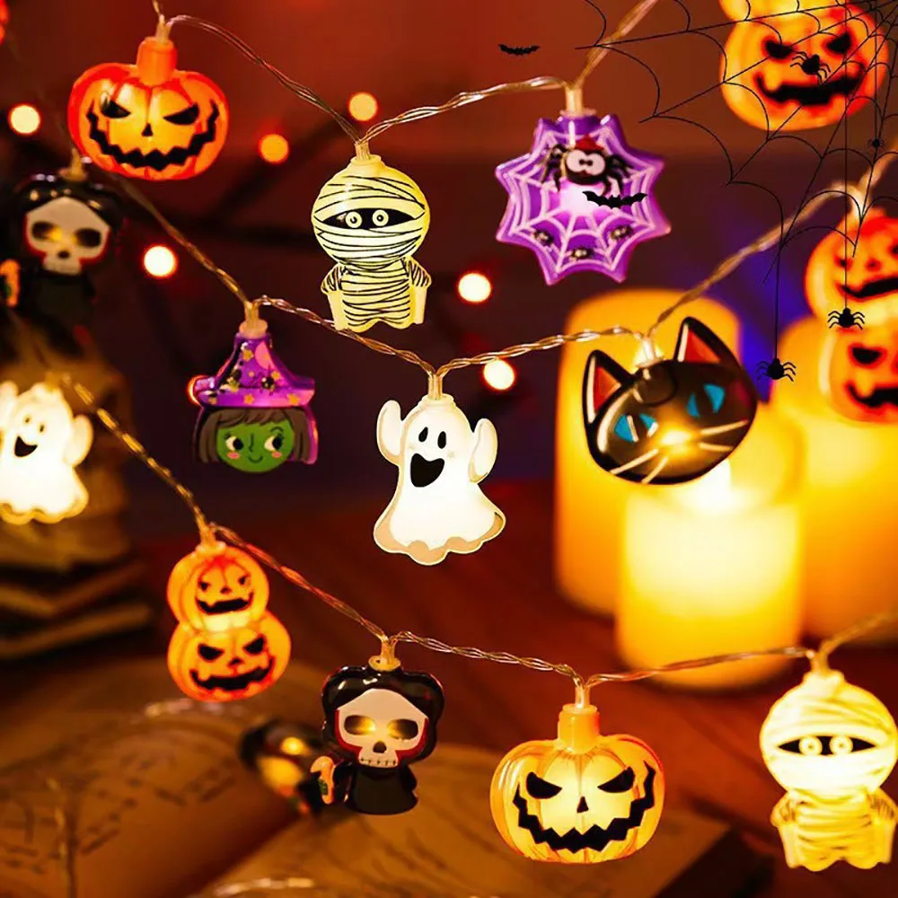 Halloween Pumpkin Decor Led - 할로윈 장식용 USB LED 스트링 조명,