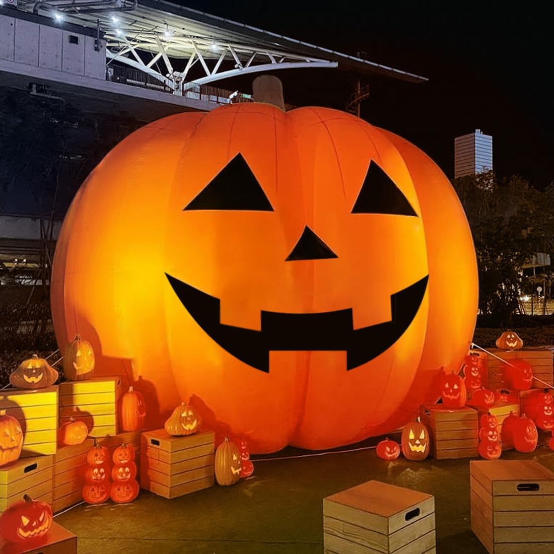 Halloween Pumpkin Decor Led - 거대한 10피트 할로윈 풍선 호박 장식,
