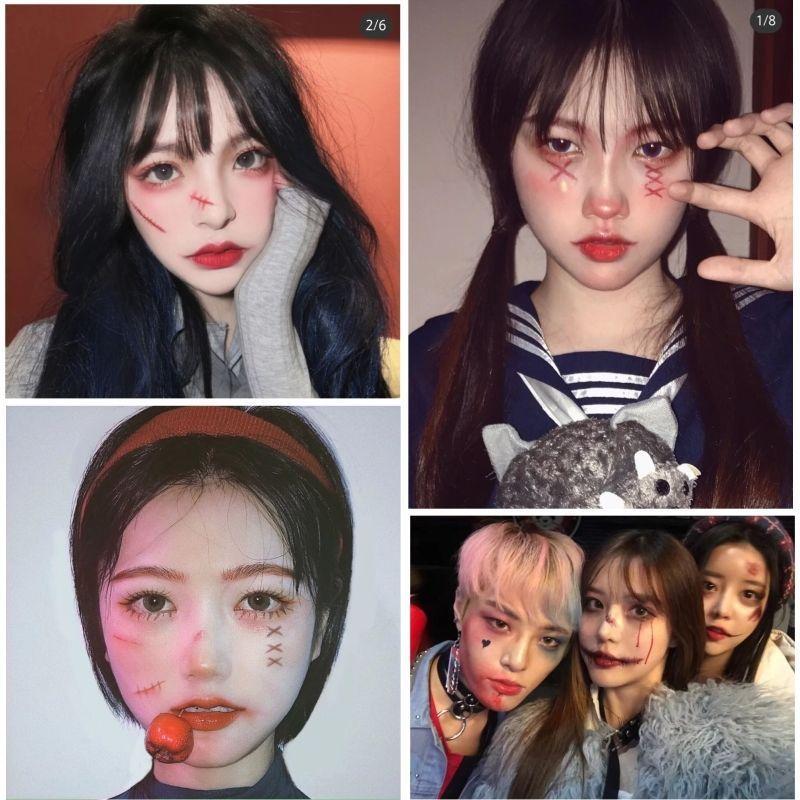 Spider Web Halloween Decoration - 할로윈 테마의 30개입 문신 스티커 세트: