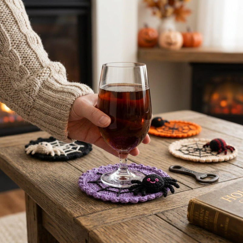 Spider Web Halloween Decoration - 10cm 할로윈 거미줄 모양 크로셰 컵