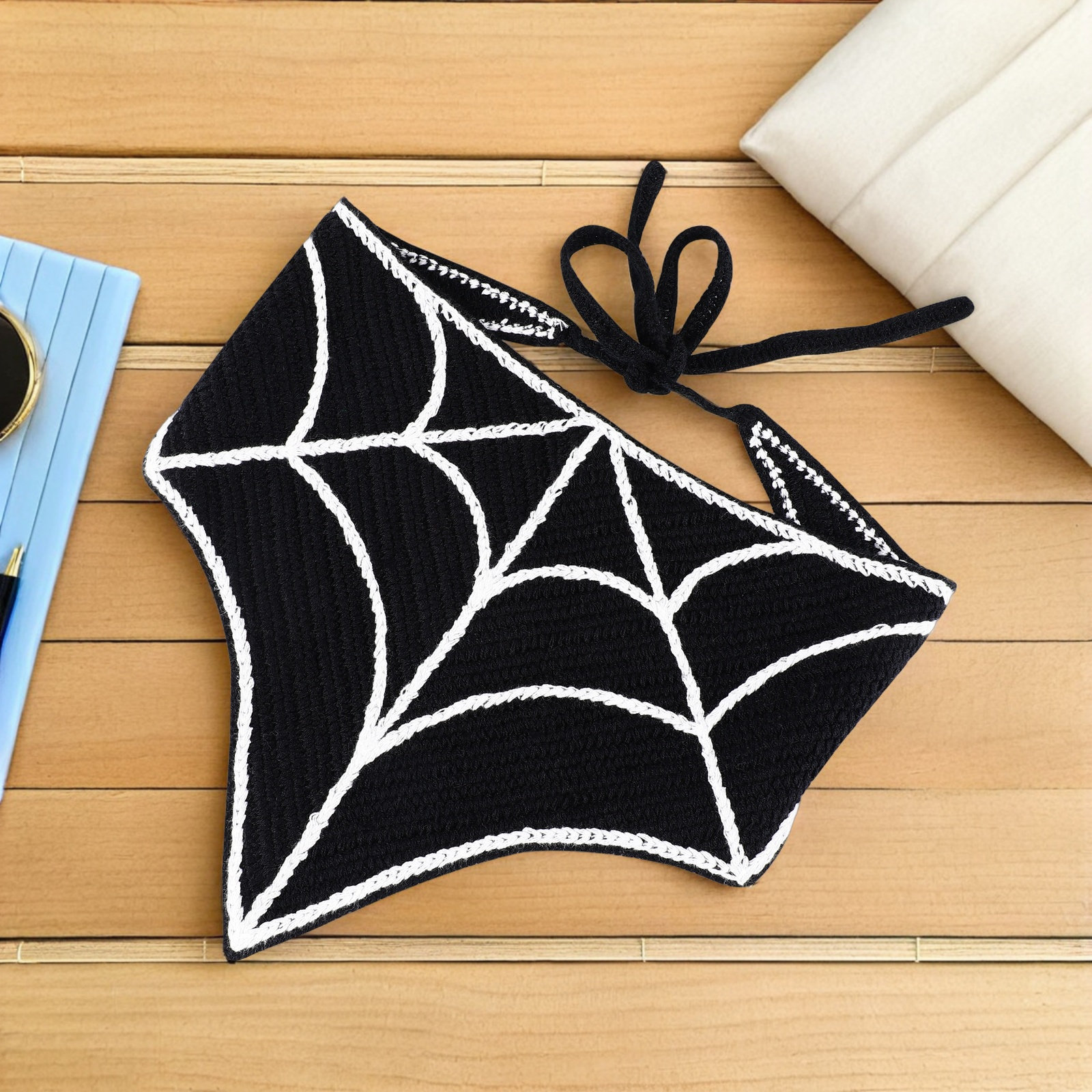 할로윈 스파이더 웹 패턴의 삼각형 모양 헤드 스카프,  - Spider Web Halloween Decoration 리뷰 및 가격