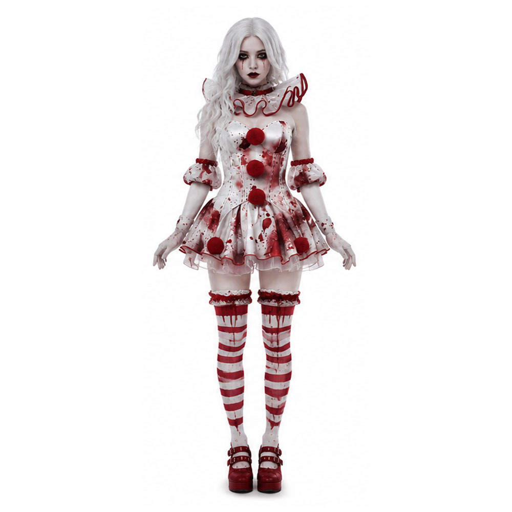 새로운 할로윈 코스프레 의상 - 다크 클라운 소녀 유럽 - Halloween Costume Kids 리뷰 및 가격