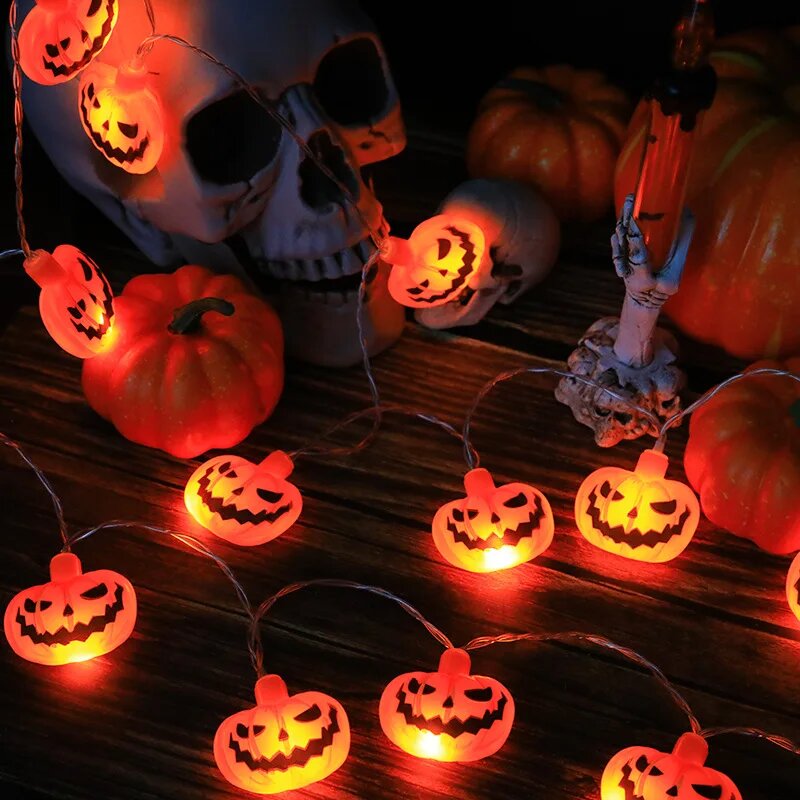할로윈 10/20LED 스트링 조명 배터리 구동 호박  - Halloween Led String Lights Orange 리뷰 및 가격