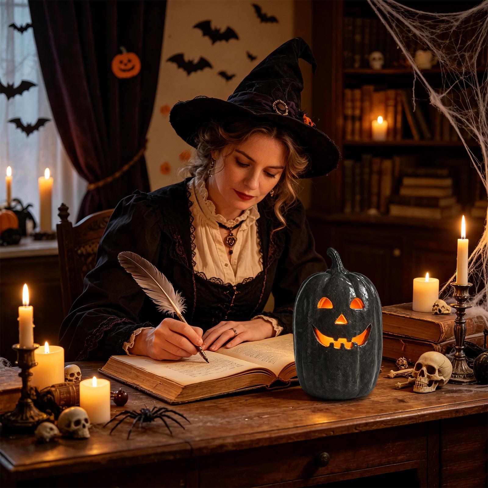 으스스한 호박 랜턴 수제 레진 랜턴 센터피스 할로윈 홈 - Pumpkin Lantern Halloween 리뷰 및 가격