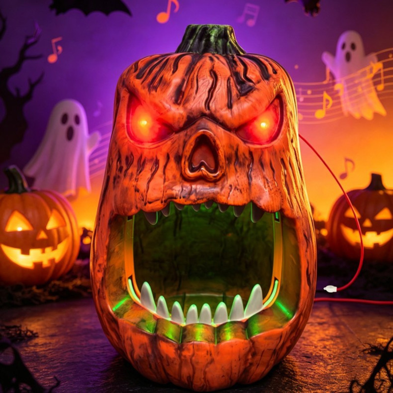 할로윈 LED 조명 호박 사탕 그릇 음성 작동 해골 얼 - Halloween Pumpkin Decor Led 리뷰 및 가격