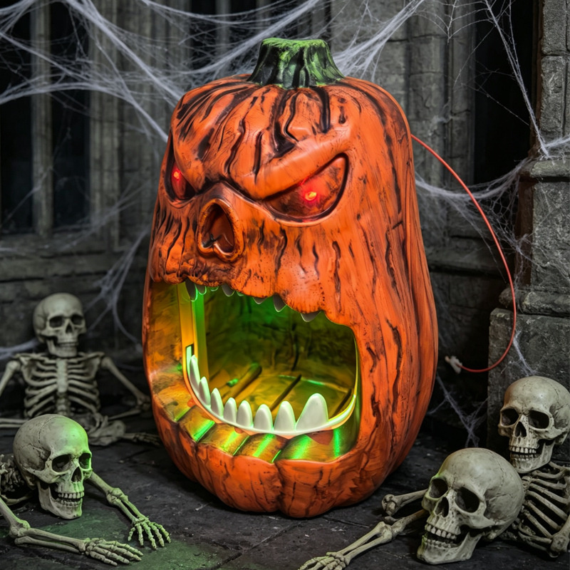 할로윈 LED 조명 호박 사탕 그릇 음성 작동 해골 얼 - Halloween Pumpkin Decor Led 리뷰 및 가격