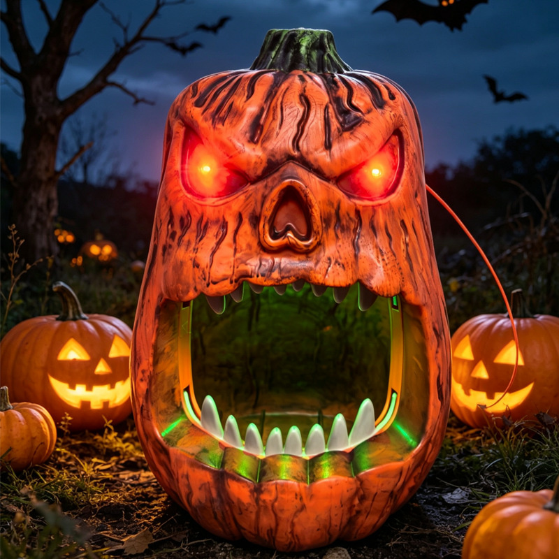 할로윈 LED 조명 호박 사탕 그릇 음성 작동 해골 얼 - Halloween Pumpkin Decor Led 리뷰 및 가격