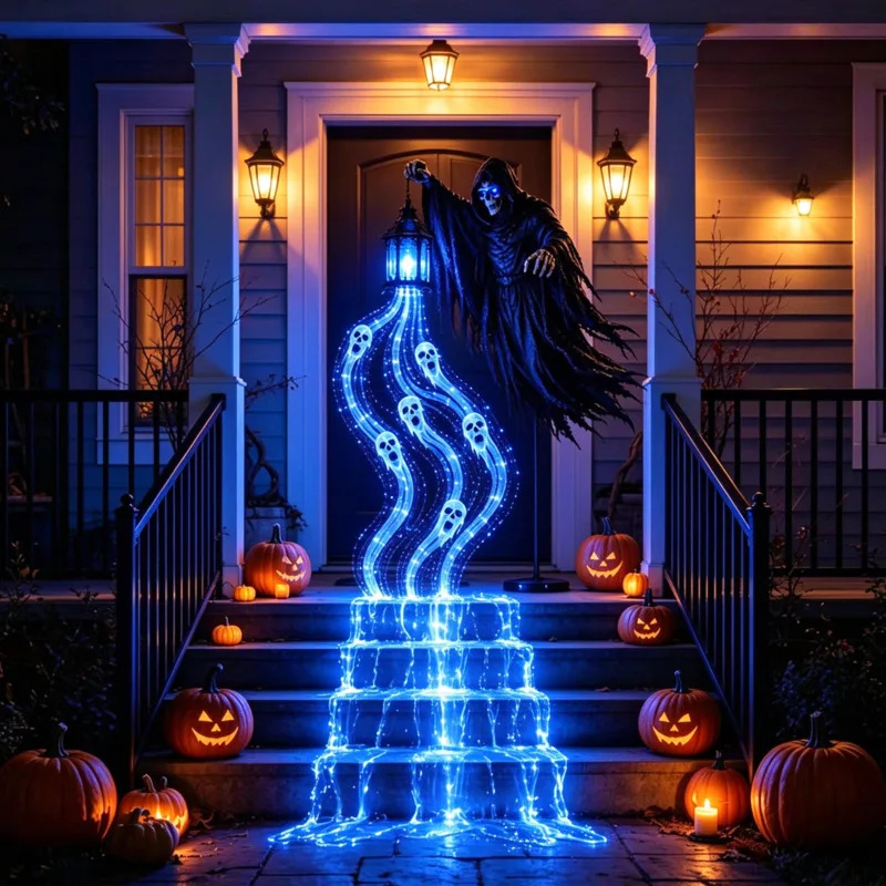 할로윈 LED 해골 랜턴, 유령 해골 장식 조명, 무서 - Halloween Skeleton Decoration 리뷰 및 가격