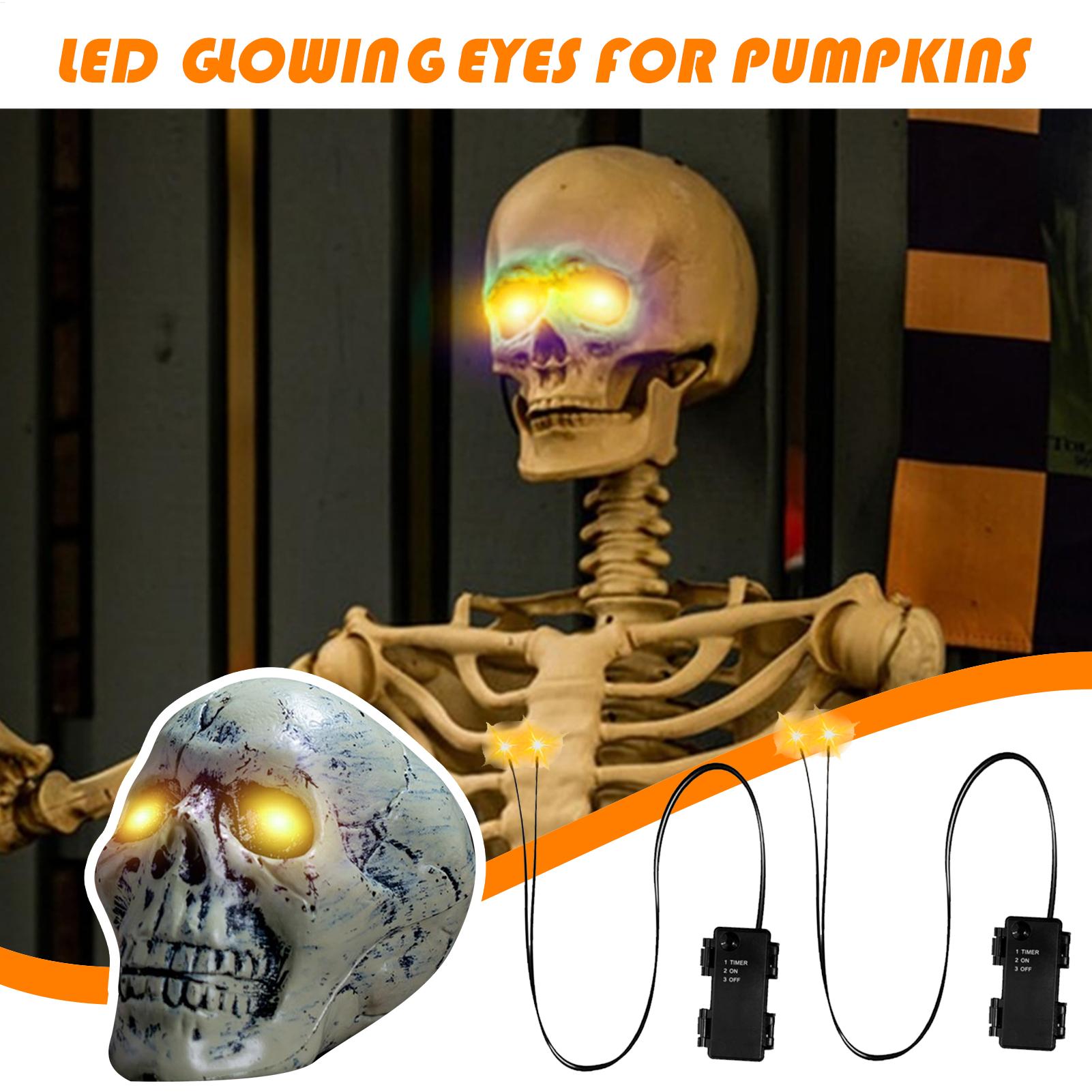 1개 발광 눈 할로윈 라이트업 눈, 타이머가 있는 해골 - Halloween Pumpkin Decor Led 리뷰 및 가격