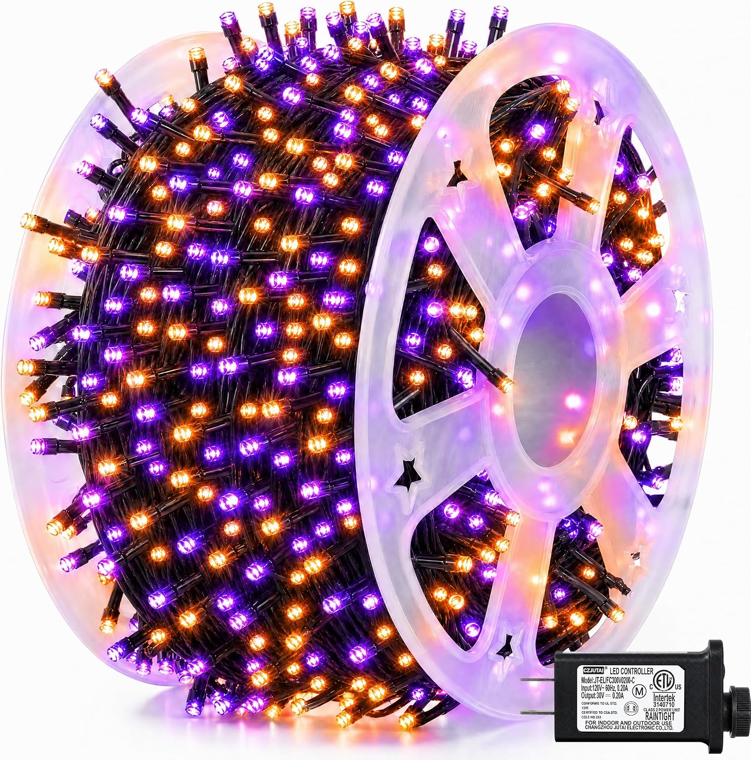 눈부시게 밝은 164피트 500 LED 할로윈 스트링  - Halloween Led String Lights Orange 리뷰 및 가격