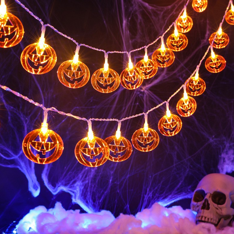 할로윈용 할로우 컷 아웃 호박 모양 스트링 조명, 따뜻 - Halloween Led String Lights Orange 리뷰 및 가격