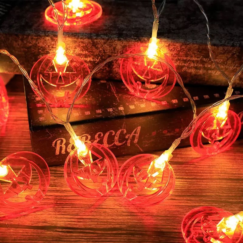 할로윈용 할로우 컷 아웃 호박 모양 스트링 조명, 따뜻 - Halloween Led String Lights Orange 리뷰 및 가격