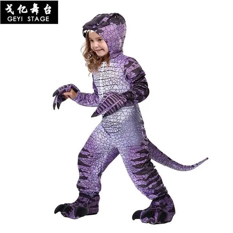 랩터 할로윈 새로운 퍼플 랩터 쥬라기 핫 파티 코스프레 - Halloween Costume Kids 리뷰 및 가격